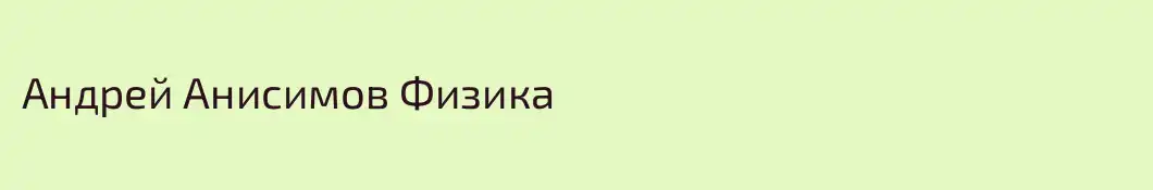 Андрей Анисимов Физика